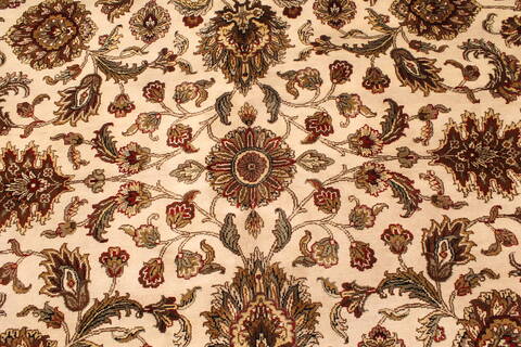 Agra Beige Square Hand Knotted 120 X 120  Area Rug 250-30508 Image 7