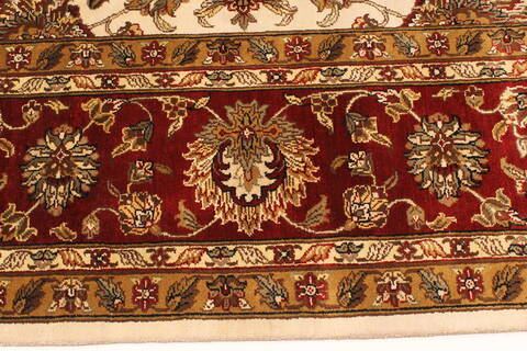 Agra Beige Square Hand Knotted 120 X 120  Area Rug 250-30508 Image 8