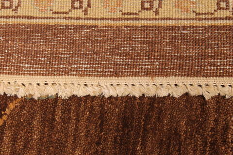 Ghazni Beige Square Hand Knotted 120 X 120  Area Rug 250-30512 Image 4
