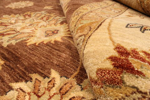 Ghazni Beige Square Hand Knotted 120 X 120  Area Rug 250-30512 Image 7