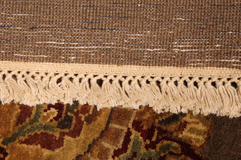 Agra Beige Square Hand Knotted 121 X 122  Area Rug 250-30520 Image 3
