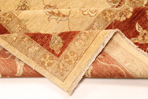 Ziegler Beige Hand Knotted 100 X 1510  Area Rug 250-30528 Image 7
