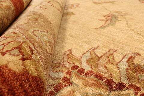 Ziegler Beige Hand Knotted 100 X 1510  Area Rug 250-30528 Image 8