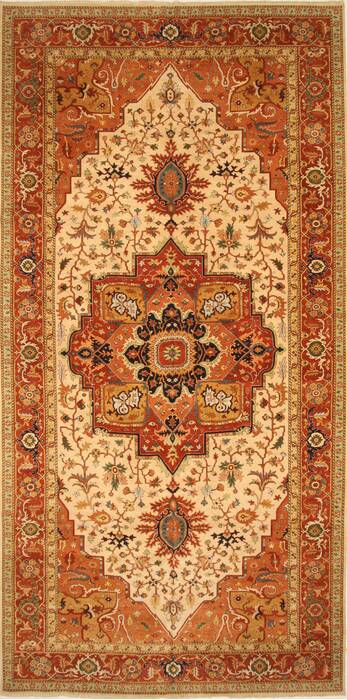 Serapi Beige Hand Knotted 910 X 1911  Area Rug 250-30534 Image 0