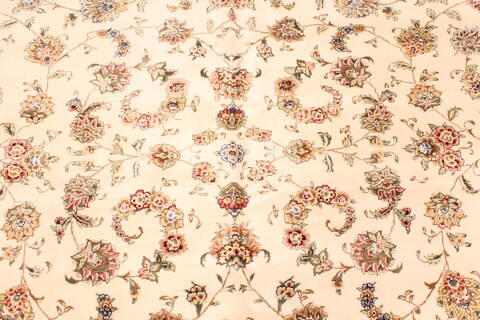 Tabriz Beige Hand Knotted 120 X 150  Area Rug 250-30537 Image 14