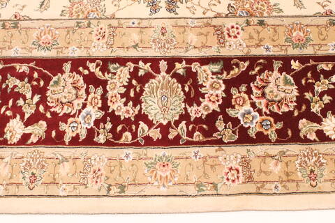 Tabriz Beige Hand Knotted 120 X 150  Area Rug 250-30537 Image 1