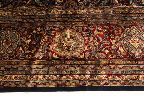 Kashan Green Hand Knotted 116 X 178  Area Rug 250-30544 Image 1