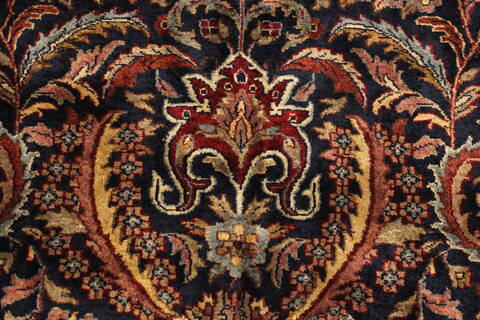 Kashan Green Hand Knotted 116 X 178  Area Rug 250-30544 Image 2