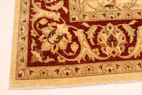 Pishavar Beige Hand Knotted 121 X 179  Area Rug 250-30547 Image 13