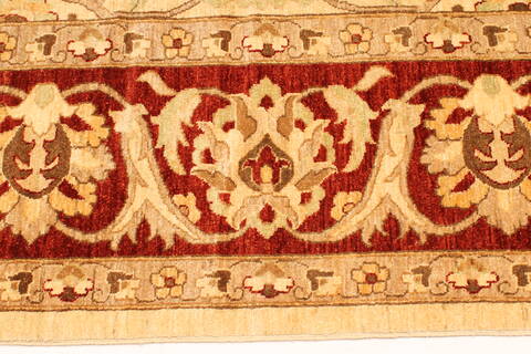 Pishavar Beige Hand Knotted 121 X 179  Area Rug 250-30547 Image 1