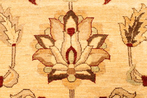 Pishavar Beige Hand Knotted 121 X 179  Area Rug 250-30547 Image 2