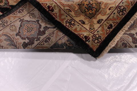 Jaipur Black Hand Knotted 86 X 116  Area Rug 301-30555 Image 1