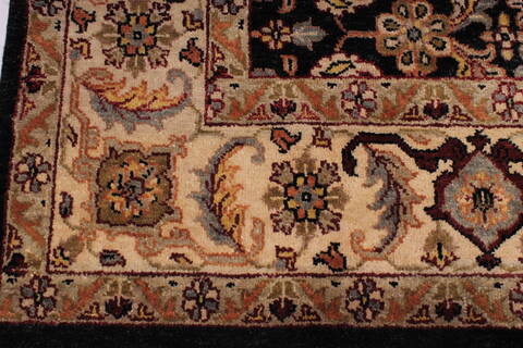 Jaipur Black Hand Knotted 86 X 116  Area Rug 301-30555 Image 4
