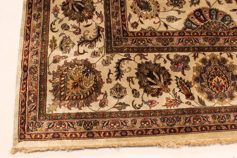Kashan Beige Hand Knotted 1111 X 182  Area Rug 250-30586 Image 8