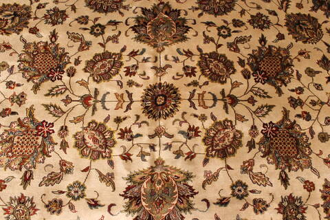 Kashan Beige Hand Knotted 1111 X 182  Area Rug 250-30586 Image 9