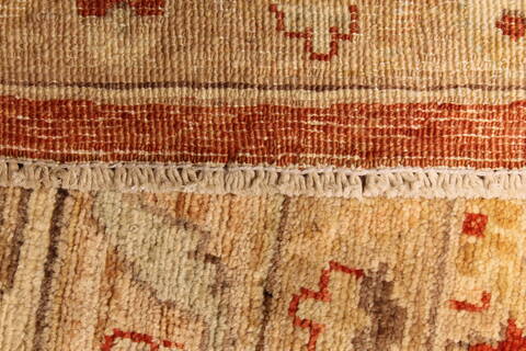 Pishavar Orange Hand Knotted 122 X 178  Area Rug 250-30596 Image 2