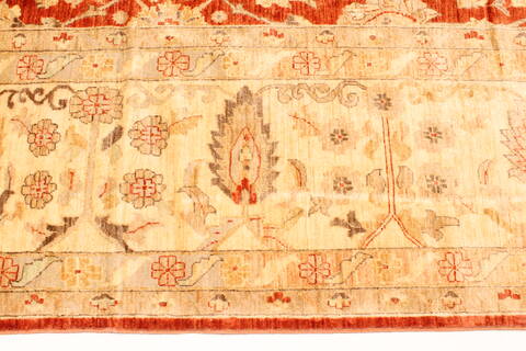 Pishavar Orange Hand Knotted 122 X 178  Area Rug 250-30596 Image 7