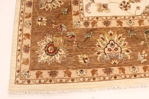 Ziegler Beige Square Hand Knotted 122 X 126  Area Rug 250-30604 Image 7