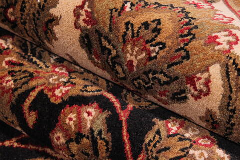 Jaipur Black Hand Knotted 91 X 125  Area Rug 301-30609 Image 4