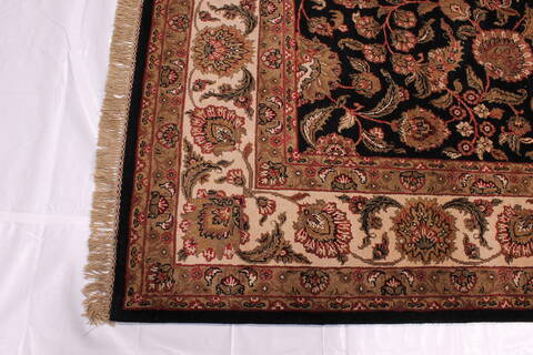 Jaipur Black Hand Knotted 91 X 125  Area Rug 301-30609 Image 5