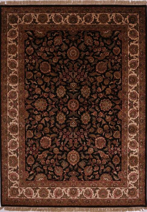 Jaipur Black Hand Knotted 91 X 125  Area Rug 301-30609 Image 0