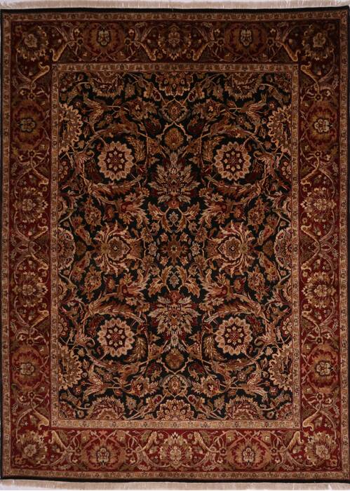 Jaipur Black Hand Knotted 90 X 123  Area Rug 301-30615 Image 0