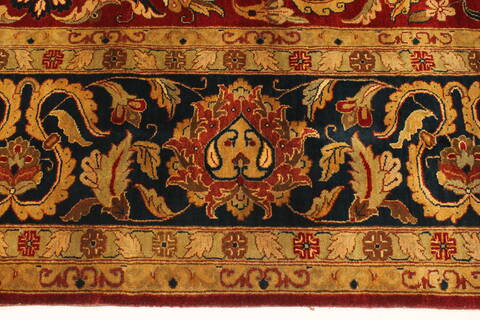 Kashan Beige Hand Knotted 123 X 181  Area Rug 250-30618 Image 1