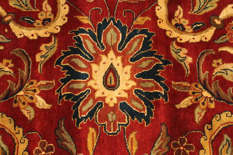 Kashan Beige Hand Knotted 123 X 181  Area Rug 250-30618 Image 2
