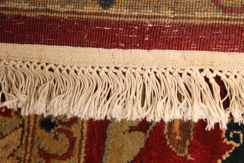 Kashan Beige Hand Knotted 123 X 181  Area Rug 250-30618 Image 4