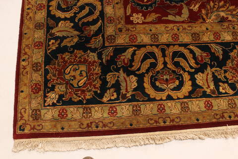Kashan Beige Hand Knotted 123 X 181  Area Rug 250-30618 Image 7