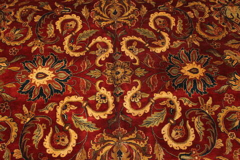 Kashan Beige Hand Knotted 123 X 181  Area Rug 250-30618 Image 8