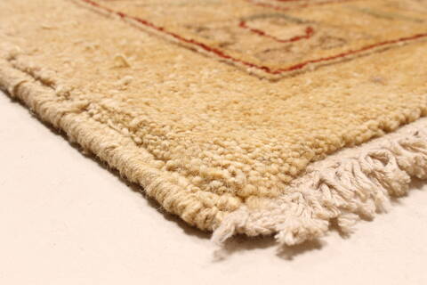 Pishavar Yellow Hand Knotted 126 X 179  Area Rug 250-30622 Image 3