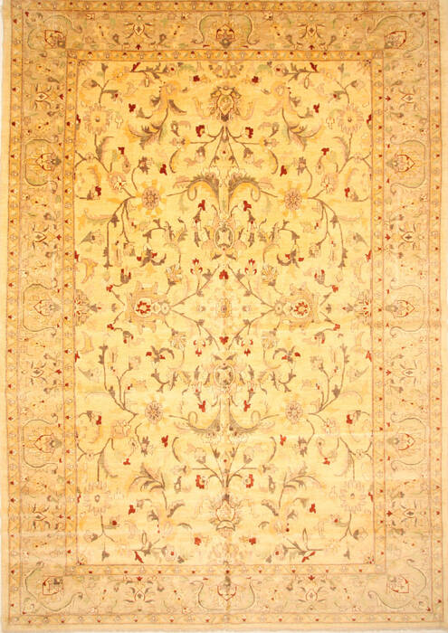 Pishavar Yellow Hand Knotted 126 X 179  Area Rug 250-30622 Image 0