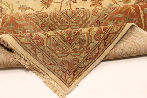 Kashan Beige Hand Knotted 1111 X 178  Area Rug 250-30626 Image 12