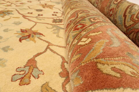 Kashan Beige Hand Knotted 1111 X 178  Area Rug 250-30626 Image 1