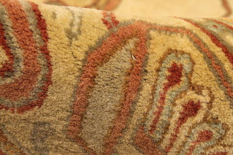 Kashan Beige Hand Knotted 1111 X 178  Area Rug 250-30626 Image 2