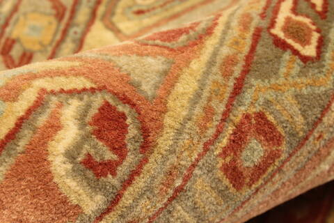 Kashan Beige Hand Knotted 1111 X 178  Area Rug 250-30626 Image 3
