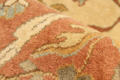 Kashan Beige Hand Knotted 1111 X 178  Area Rug 250-30626 Image 4