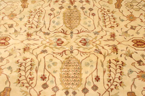 Kashan Beige Hand Knotted 1111 X 178  Area Rug 250-30626 Image 6