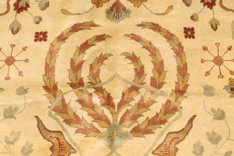 Kashan Beige Hand Knotted 1111 X 178  Area Rug 250-30626 Image 8