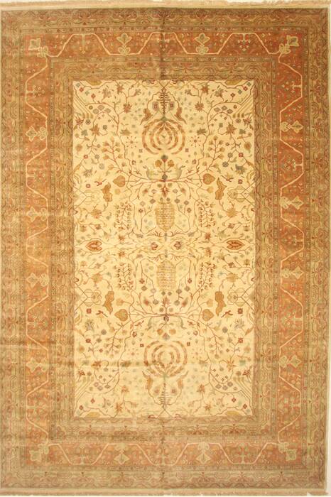 Kashan Beige Hand Knotted 1111 X 178  Area Rug 250-30626 Image 0
