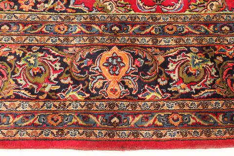 Mashad Red Hand Knotted 110 X 153  Area Rug 250-30630 Image 1