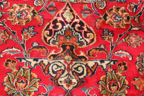 Mashad Red Hand Knotted 110 X 153  Area Rug 250-30630 Image 2
