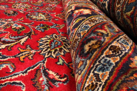 Mashad Red Hand Knotted 110 X 153  Area Rug 250-30630 Image 8