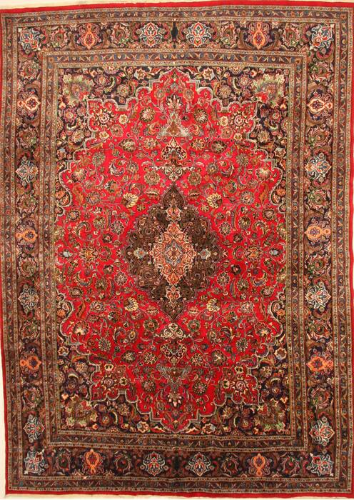 Mashad Red Hand Knotted 110 X 153  Area Rug 250-30630 Image 0
