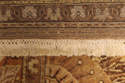 Pishavar Beige Hand Knotted 121 X 179  Area Rug 250-30633 Image 2