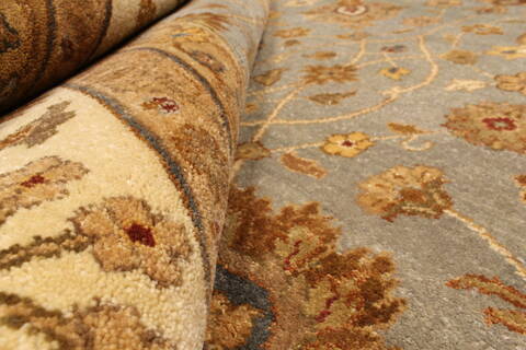 Ziegler Beige Square Hand Knotted 120 X 120  Area Rug 250-30634 Image 1