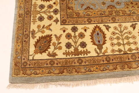 Ziegler Beige Square Hand Knotted 120 X 120  Area Rug 250-30634 Image 5