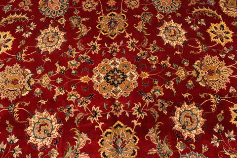 Tabriz Beige Hand Knotted 121 X 151  Area Rug 250-30636 Image 14