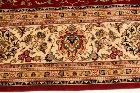 Tabriz Beige Hand Knotted 121 X 151  Area Rug 250-30636 Image 1